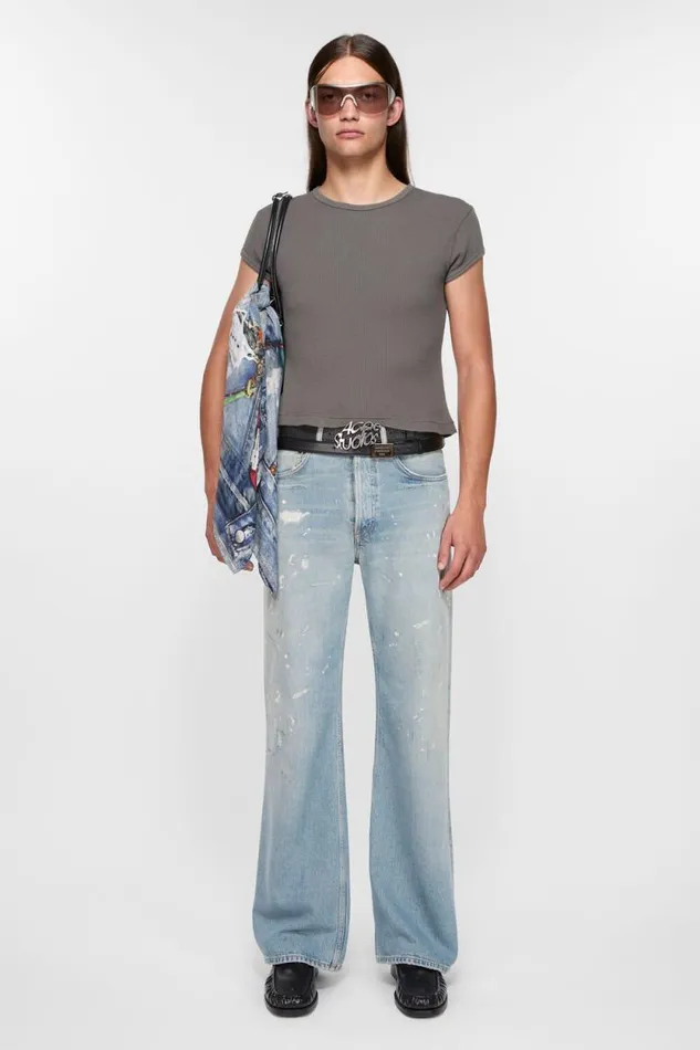 Acne Studios Loose Fit Jeans 8211 2021M Light Blue Man Jeans
