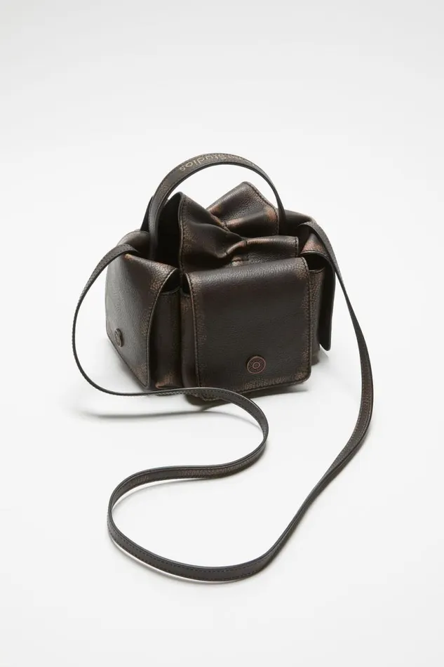 Acne Studios Multipocket Mini Bag Dark Brownbeige Man Bags