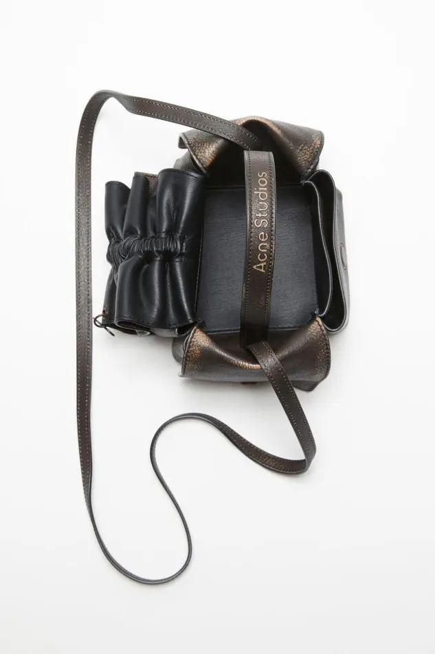 Acne Studios Multipocket Mini Bag Dark Brownbeige Man Bags