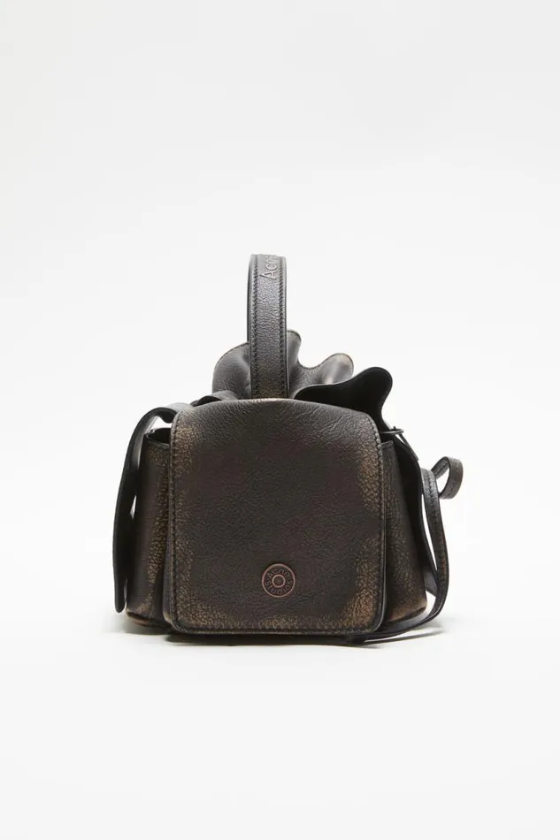Acne Studios Multipocket Mini Bag Dark Brownbeige Man Bags