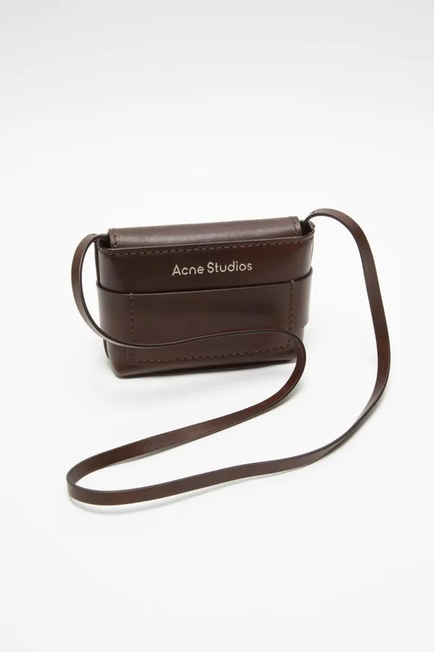 Acne Studios Musubi Mini Crossbody Bag Dark Brown Woman Bags