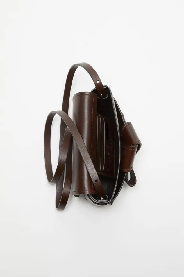 Acne Studios Musubi Mini Crossbody Bag Dark Brown Woman Bags