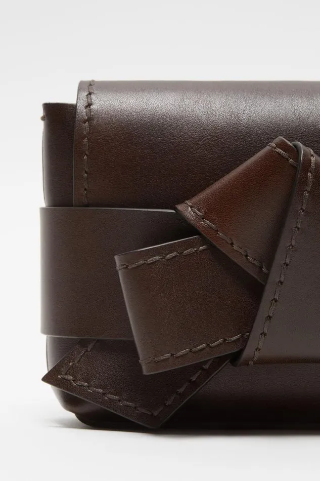 Acne Studios Musubi Mini Crossbody Bag Dark Brown Woman Bags