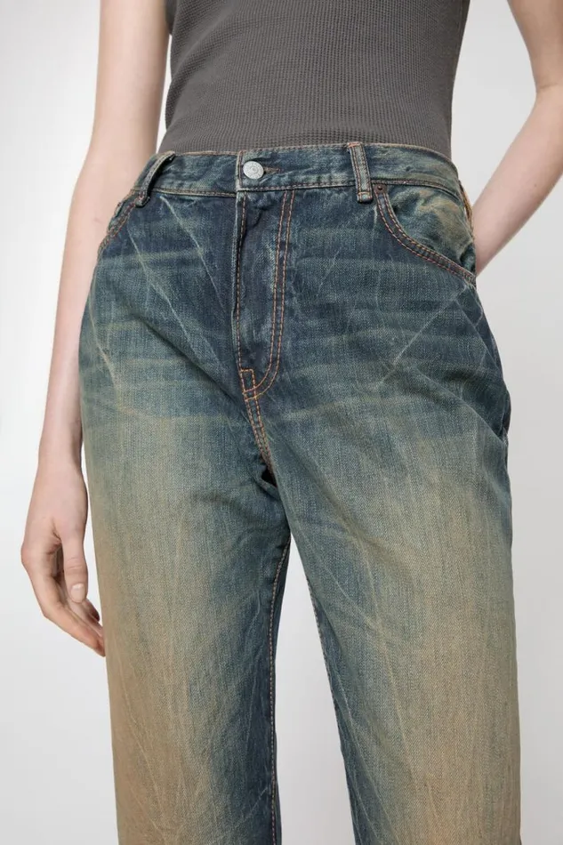 Acne Studios Regular Fit Jeans 8211 2024F Dark Blue Woman Jeans
