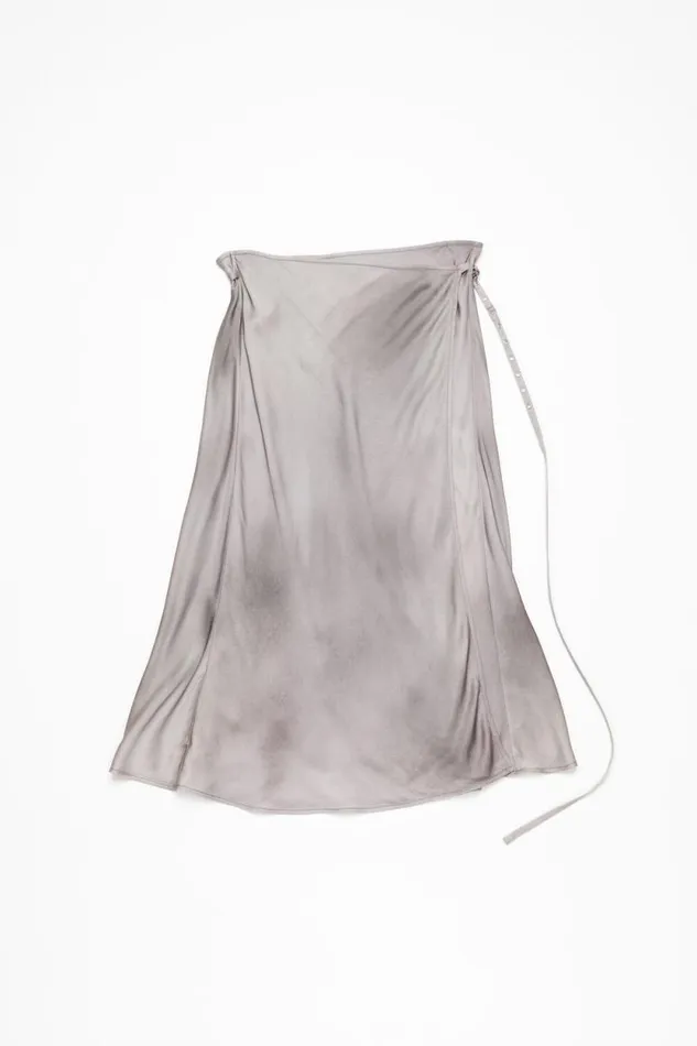 Acne Studios Satin Wrap Skirt Multi Grey Woman Skirts