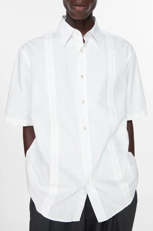 Acne Studios Short Sleeve Buttonup Shirt White Man Shirts