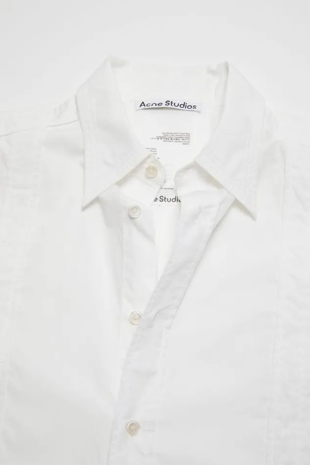 Acne Studios Short Sleeve Buttonup Shirt White Man Shirts