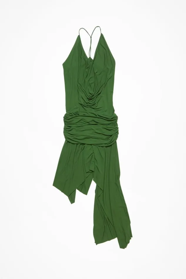 Acne Studios Strap Dress Dark Green Woman Dresses