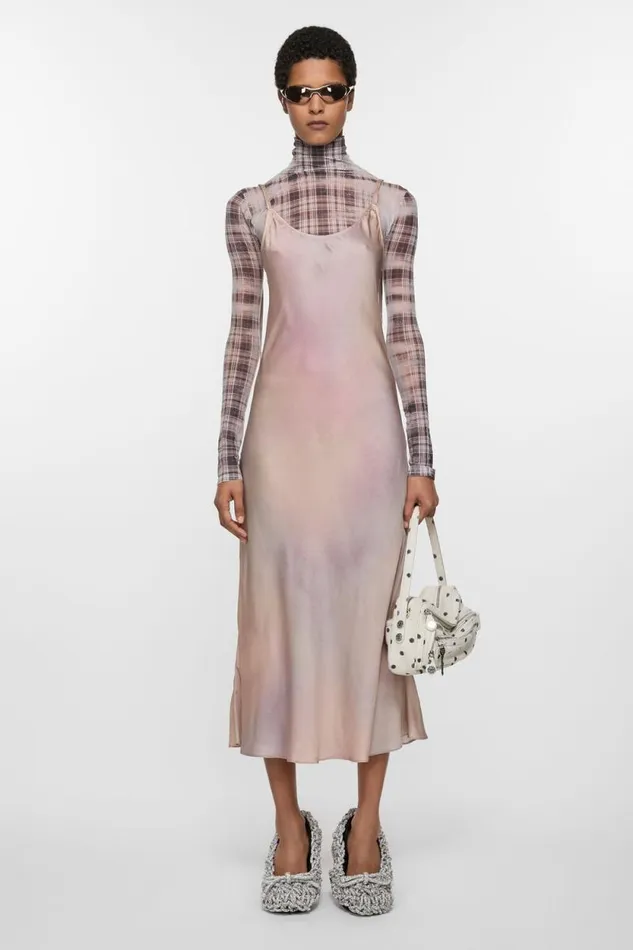 Acne Studios Strap Dress Multi Pink Woman Dresses