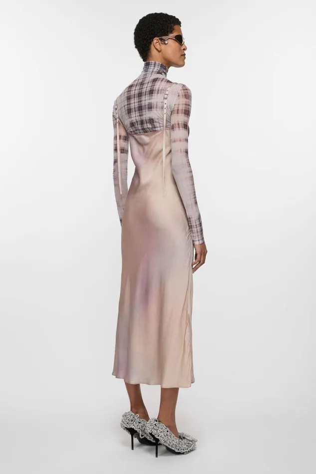 Acne Studios Strap Dress Multi Pink Woman Dresses
