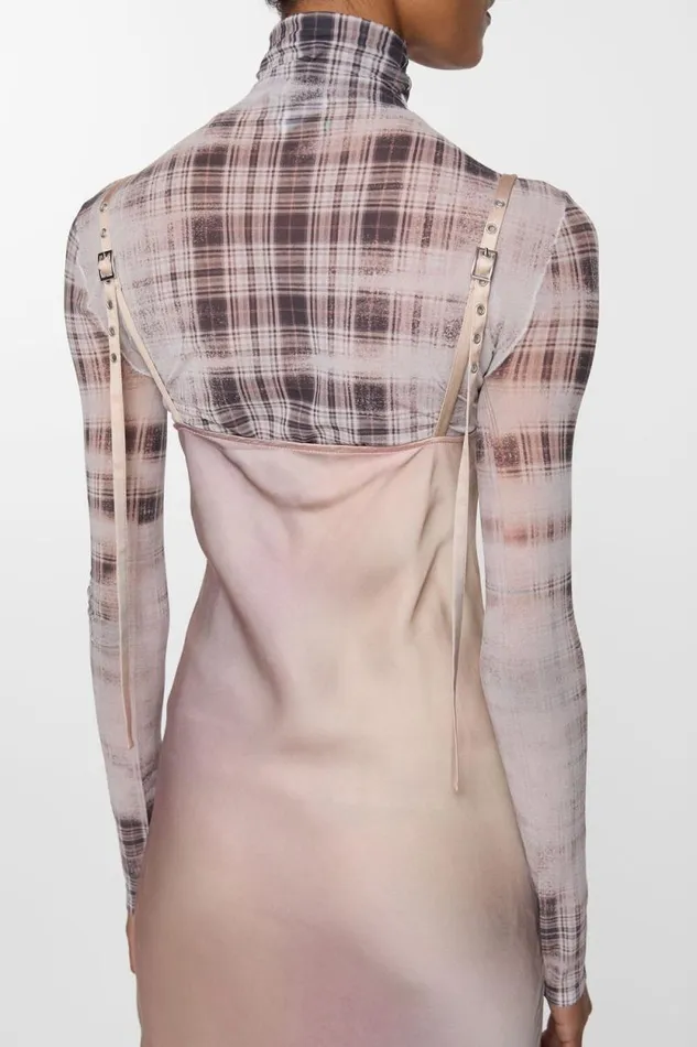 Acne Studios Strap Dress Multi Pink Woman Dresses