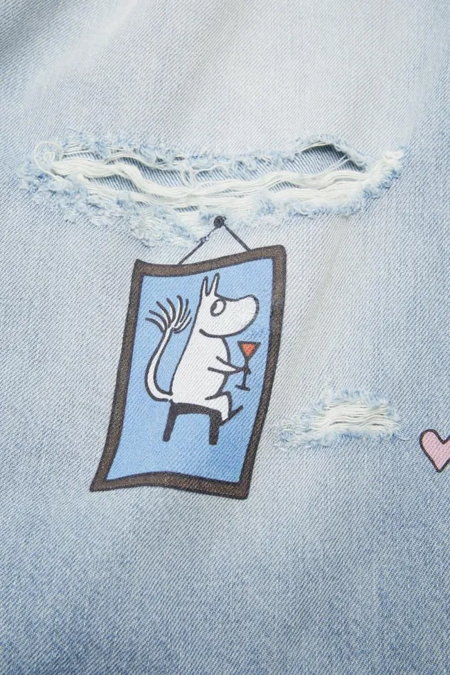 Acne Studios Super Baggy Fit Jeans 8211 2023 Acne Studios X Moomin Light Blue Man Jeans