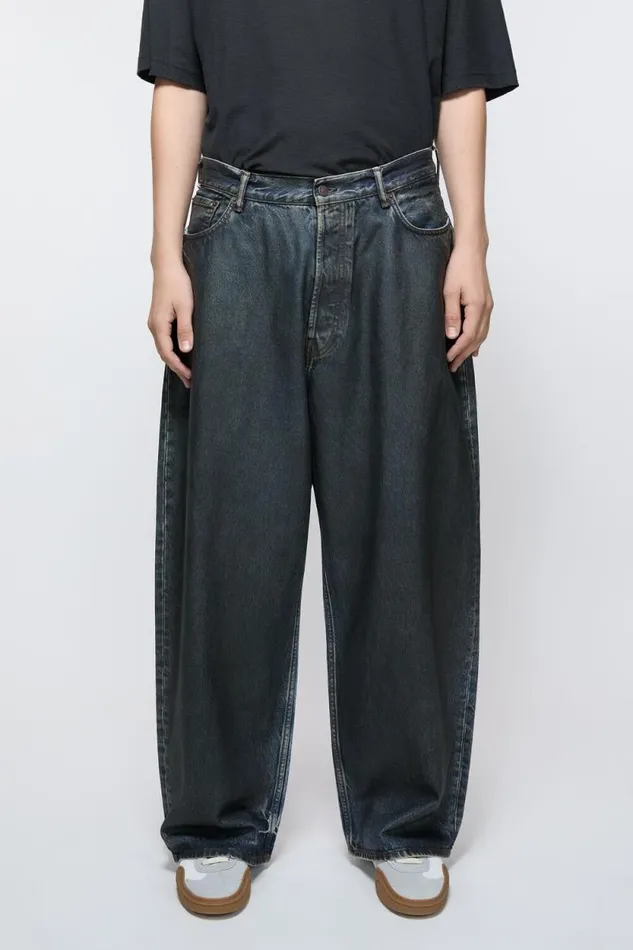 Acne Studios Super Baggy Fit Jeans 8211 2023 Blackmid Blue Man Jeans