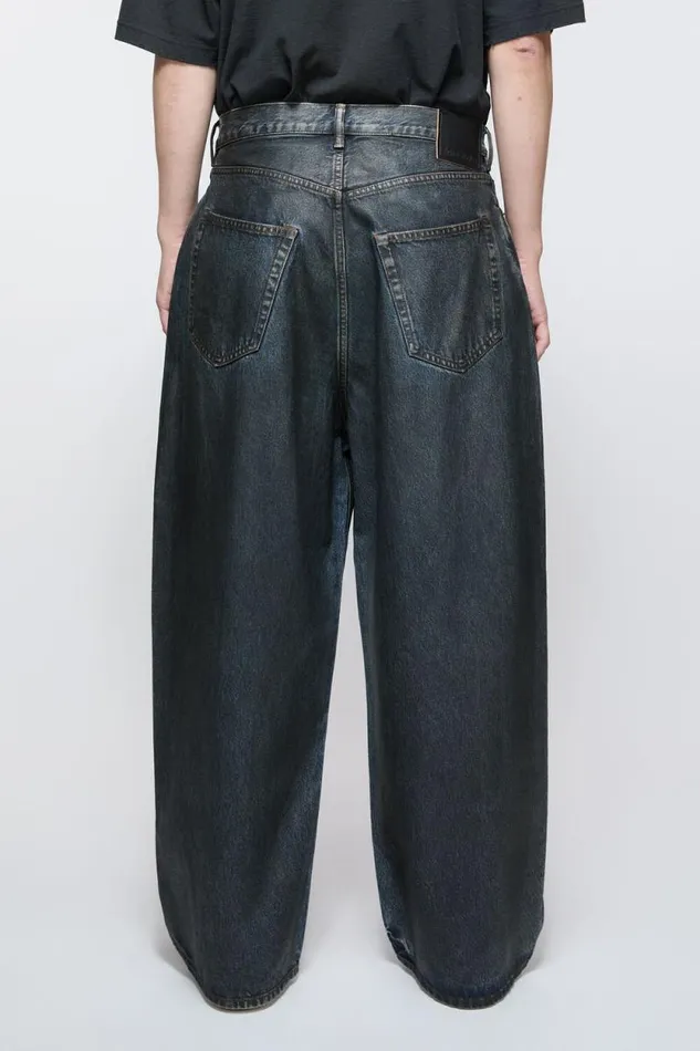 Acne Studios Super Baggy Fit Jeans 8211 2023 Blackmid Blue Man Jeans