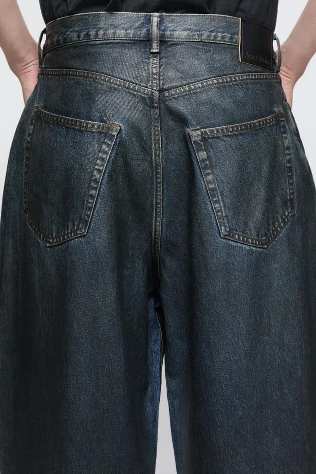 Acne Studios Super Baggy Fit Jeans 8211 2023 Blackmid Blue Man Jeans