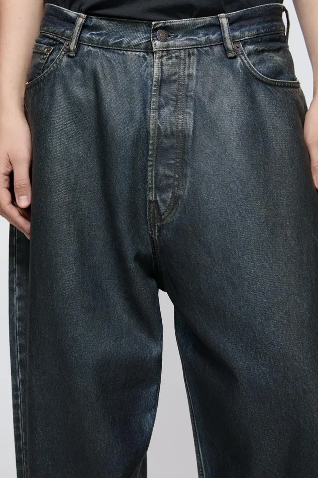 Acne Studios Super Baggy Fit Jeans 8211 2023 Blackmid Blue Man Jeans