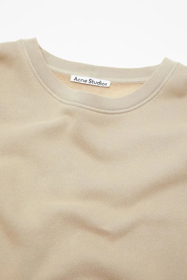 Acne Studios Sweater Logo Patch Concrete Grey Man Sweatshirts