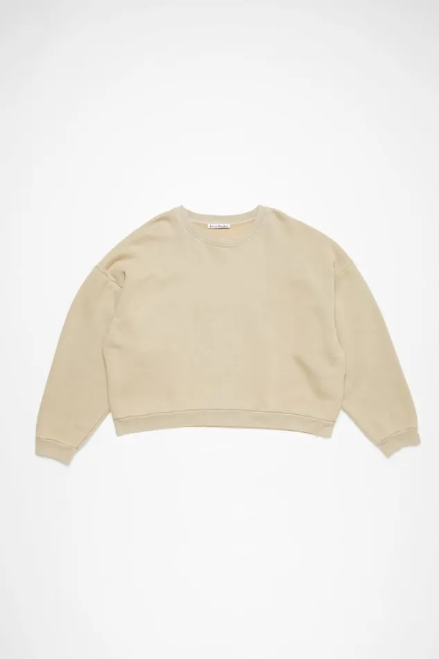 Acne Studios Sweater Logo Patch Concrete Grey Man Sweatshirts