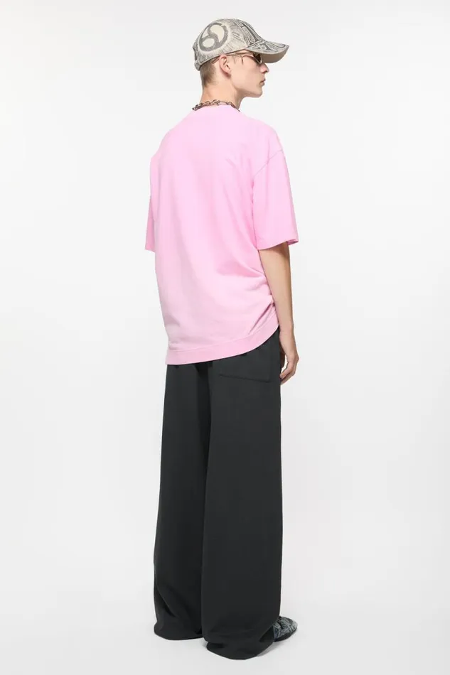 Acne Studios Sweatpant Logo Stamp Black Man Trousers