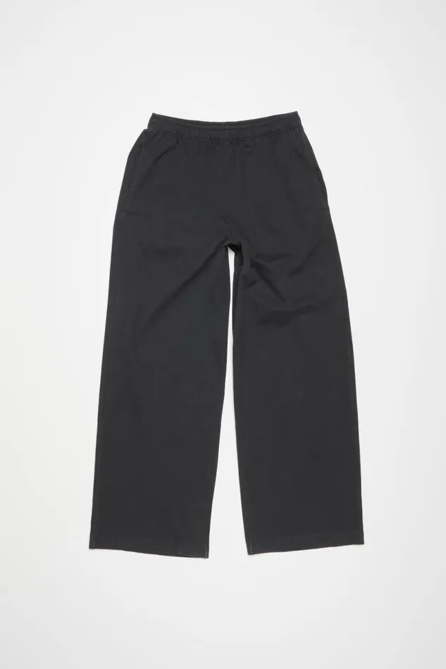 Acne Studios Sweatpant Logo Stamp Black Man Trousers