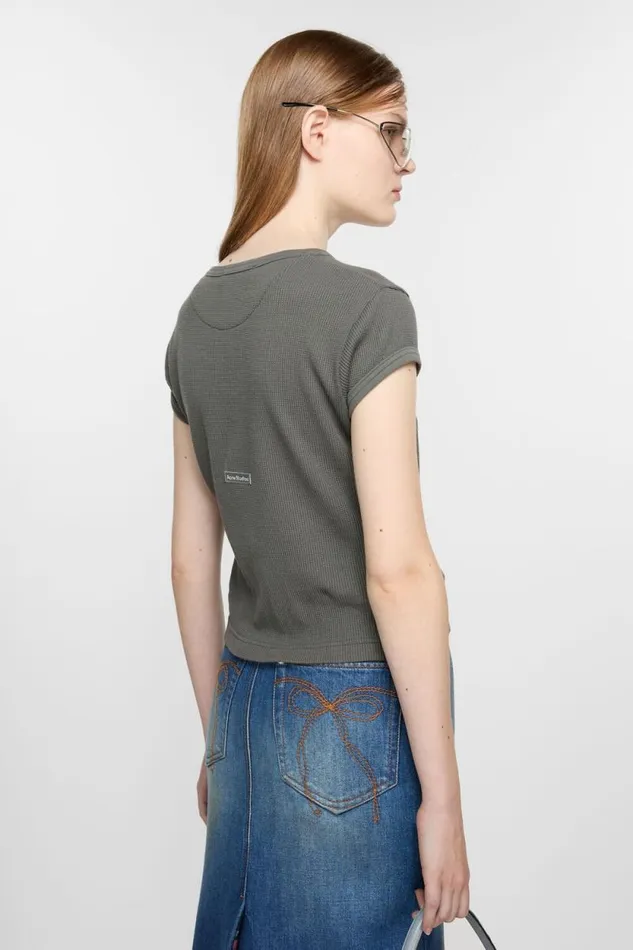 Acne Studios Tshirt 8211 Fitted Unisex Fit Faded Grey Woman Tshirts