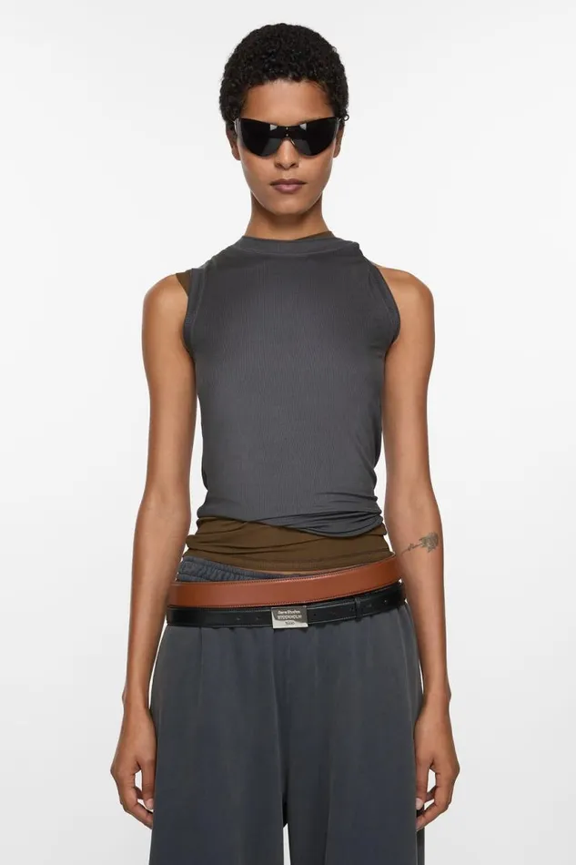 Acne Studios Tank Top Black Woman Tshirts