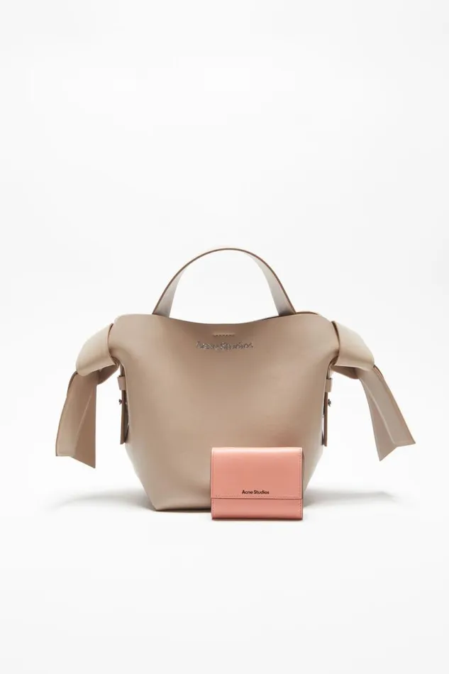 Acne Studios Trifold Leather Wallet Salmon Pink Woman Small Leather Goods