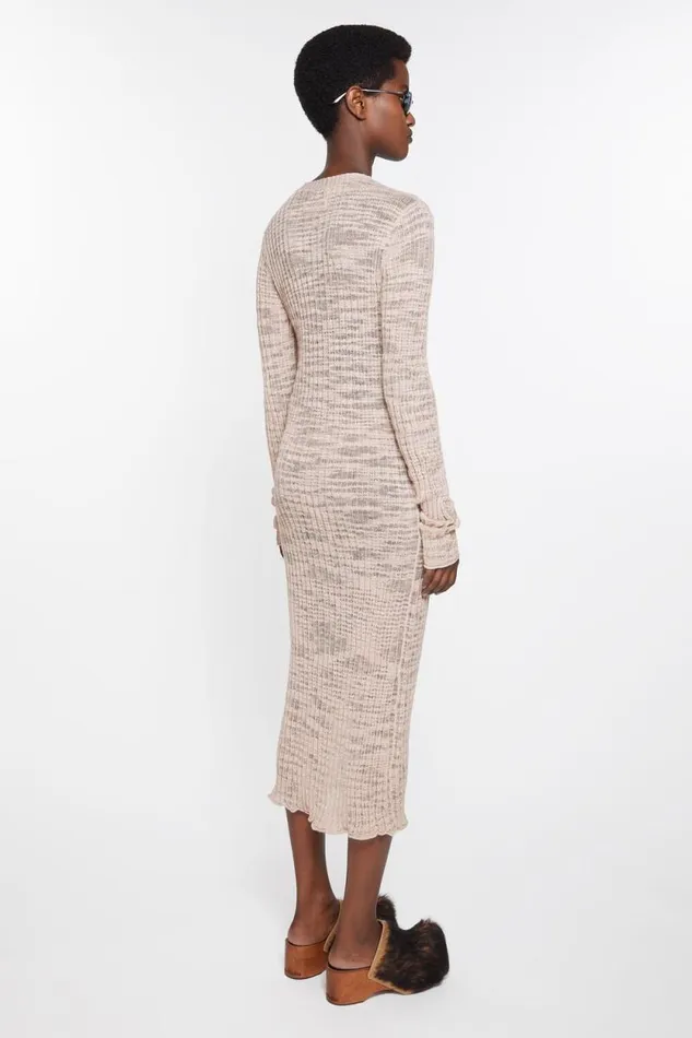 Acne Studios Wide Rib Cardigan Dusty Pink Woman Knitwear