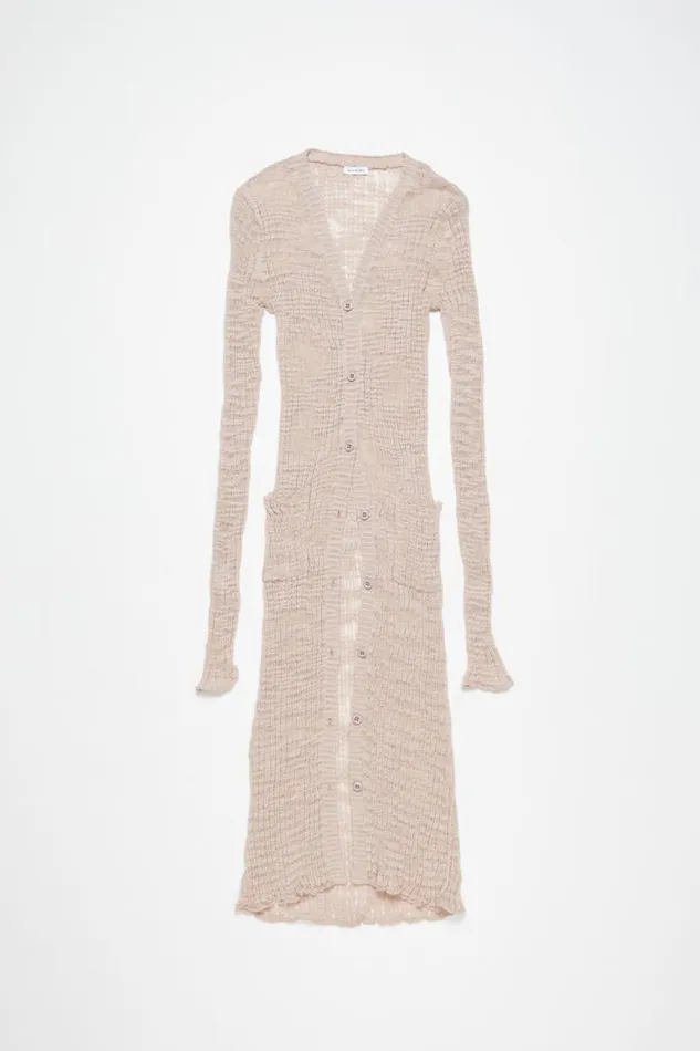 Acne Studios Wide Rib Cardigan Dusty Pink Woman Knitwear