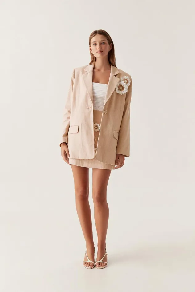 Aje Blazers Jackets and Coats Evoke Tailored Jacket Ivorynatural 8211 Women