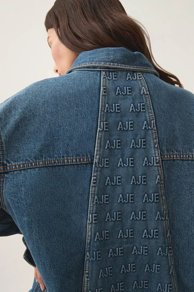 Aje Denim Nika Logo Denim Shacket 90039s Wash 8211 Women Aje Denim Nika Logo Denim Shacket 90039s Wash 8211 Women