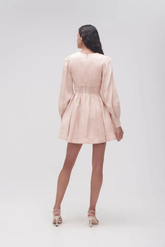 Aje Dresses Amelia Plunge Mini Dress Blush Pink 8211 Women Aje Dresses Amelia Plunge Mini Dress Blush Pink 8211 Women