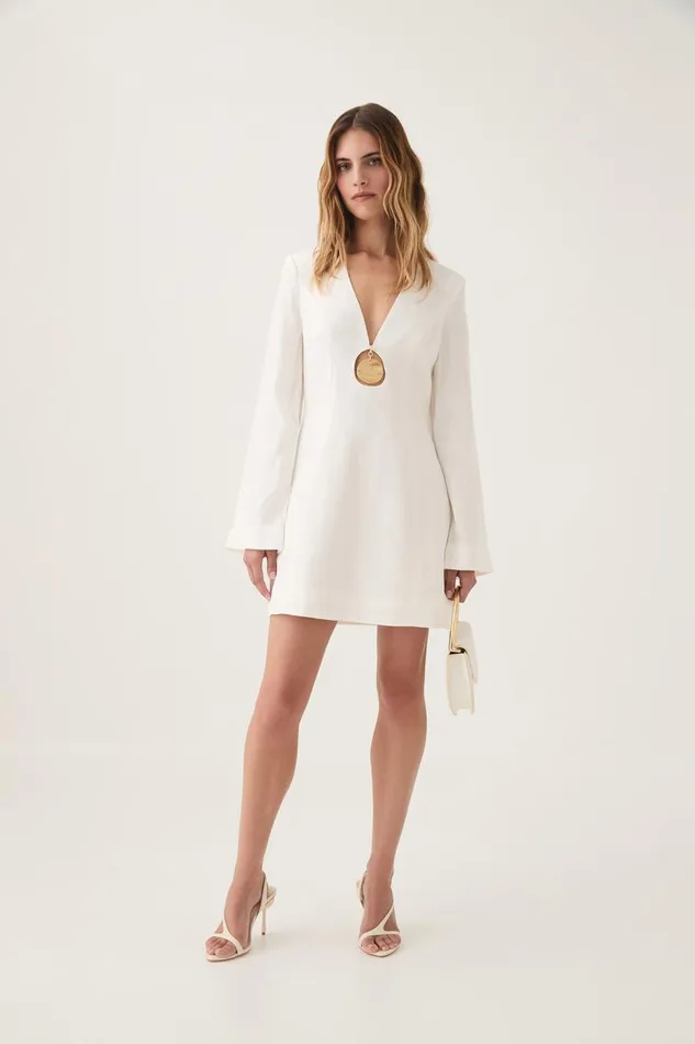Aje Dresses Bettina Pendant Mini Dress Ivory 8211 Women