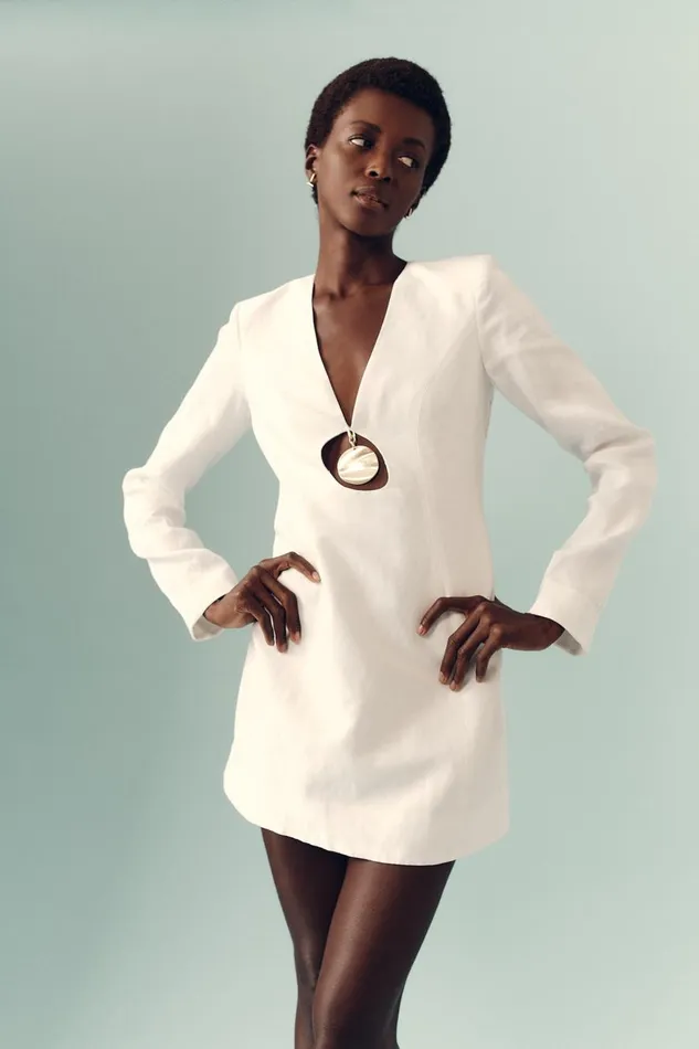 Aje Dresses Bettina Pendant Mini Dress Ivory 8211 Women Aje Dresses Bettina Pendant Mini Dress Ivory 8211 Women