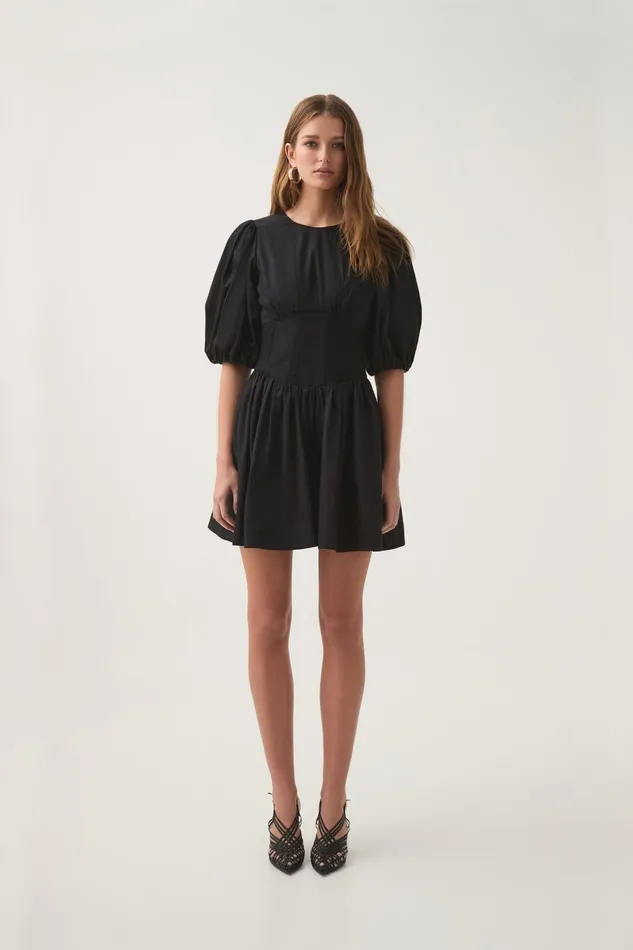 Aje Dresses Billie Corded Mini Dress Black 8211 Women Aje Dresses Billie Corded Mini Dress Black 8211 Women