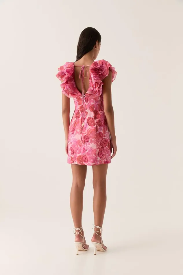 Aje Dresses Charmed Plunge Mini Dress Misty Rose 8211 Women Aje Dresses Charmed Plunge Mini Dress Misty Rose 8211 Women