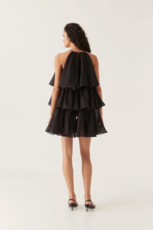Aje Dresses Claudia Tiered Mini Dress Black 8211 Women Aje Dresses Claudia Tiered Mini Dress Black 8211 Women