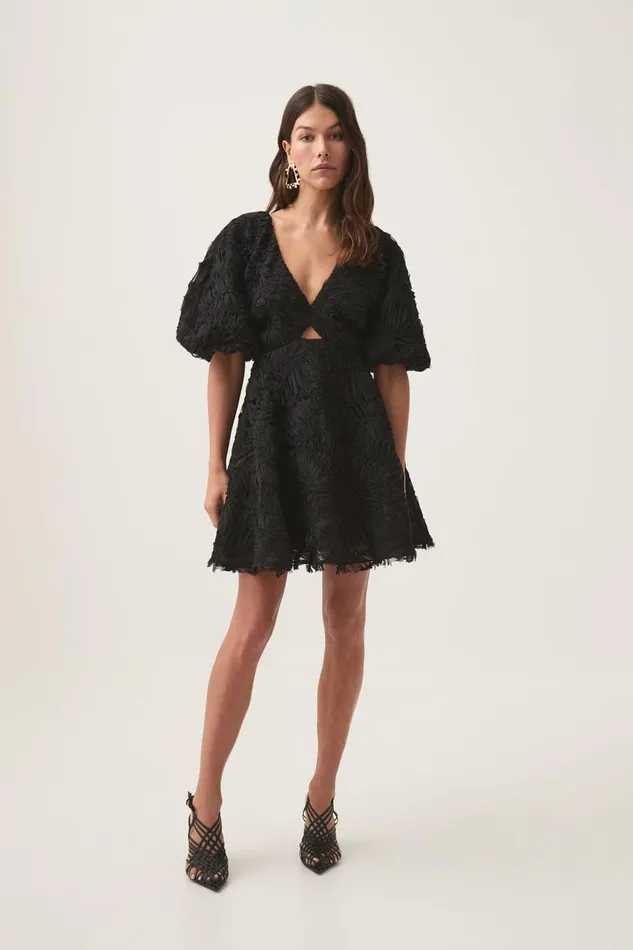 Aje Dresses Florential Mini Swing Dress Black 8211 Women