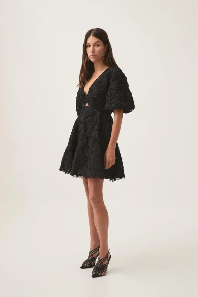 Aje Dresses Florential Mini Swing Dress Black 8211 Women Aje Dresses Florential Mini Swing Dress Black 8211 Women