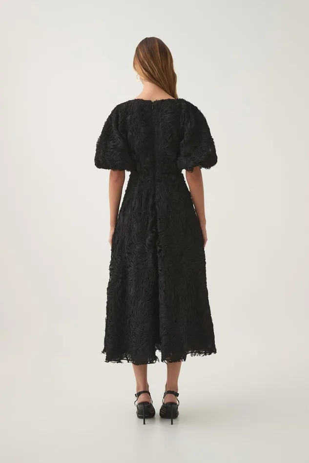 Aje Dresses Florential Textured Midi Dress Black 8211 Women Aje Dresses Florential Textured Midi Dress Black 8211 Women