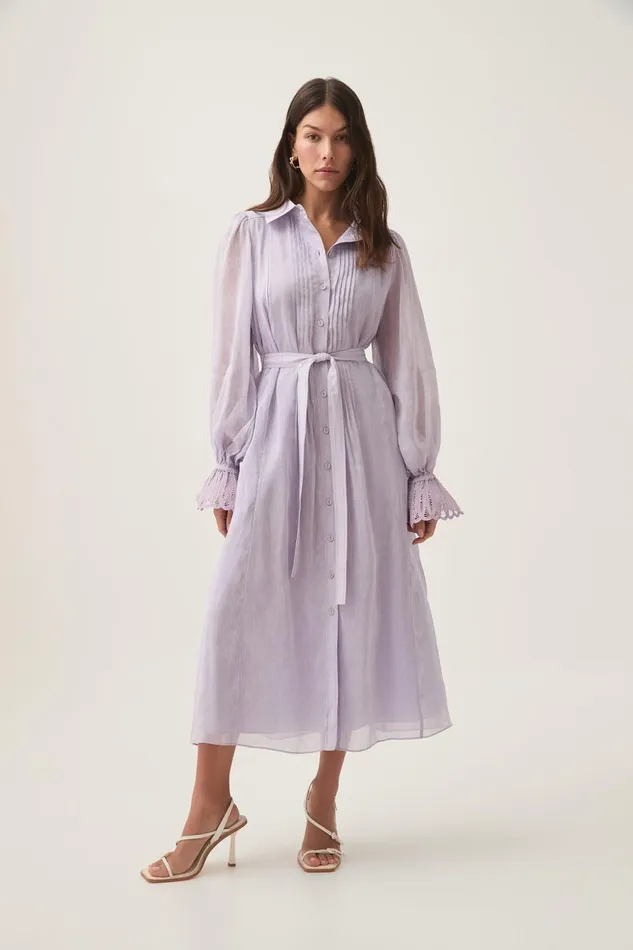 Aje Dresses Halos Midi Dress Lilac 8211 Women