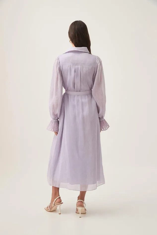 Aje Dresses Halos Midi Dress Lilac 8211 Women Aje Dresses Halos Midi Dress Lilac 8211 Women