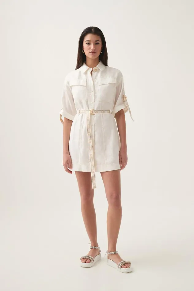Aje Dresses Imogen Logo Mini Dress Ivory 8211 Women Aje Dresses Imogen Logo Mini Dress Ivory 8211 Women