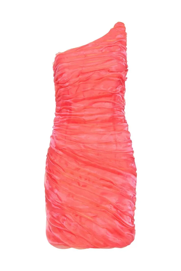 Aje Dresses Mercury Iridescent Mini Dress Coral 8211 Women Aje Dresses Mercury Iridescent Mini Dress Coral 8211 Women