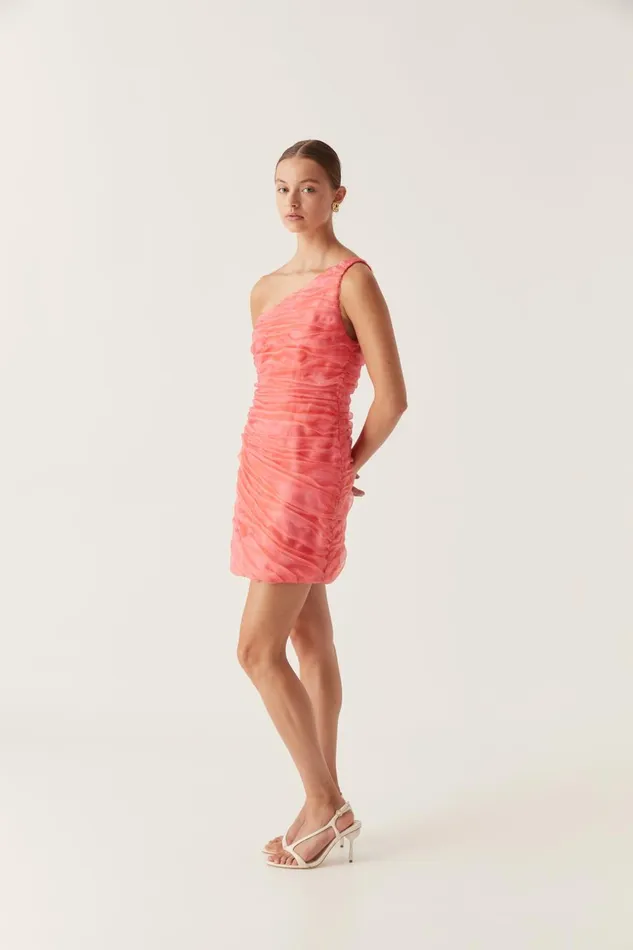 Aje Dresses Mercury Iridescent Mini Dress Coral 8211 Women Aje Dresses Mercury Iridescent Mini Dress Coral 8211 Women