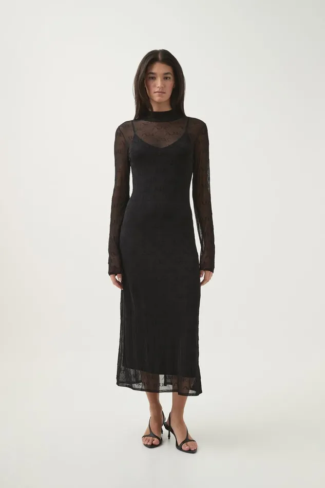 Aje Dresses Metaphor Logo Knit Dress Black 8211 Women Aje Dresses Metaphor Logo Knit Dress Black 8211 Women