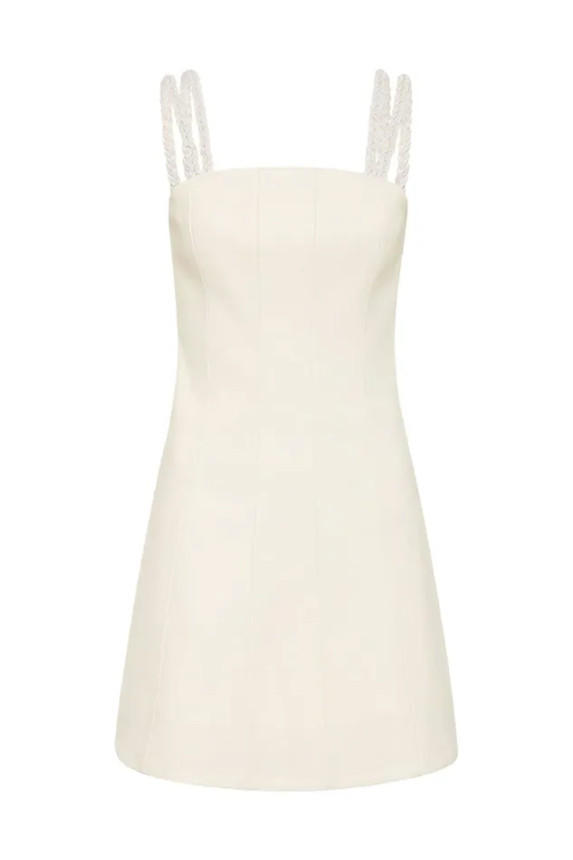 Aje Dresses Osa Braided Mini Dress Ivory 8211 Women Aje Dresses Osa Braided Mini Dress Ivory 8211 Women
