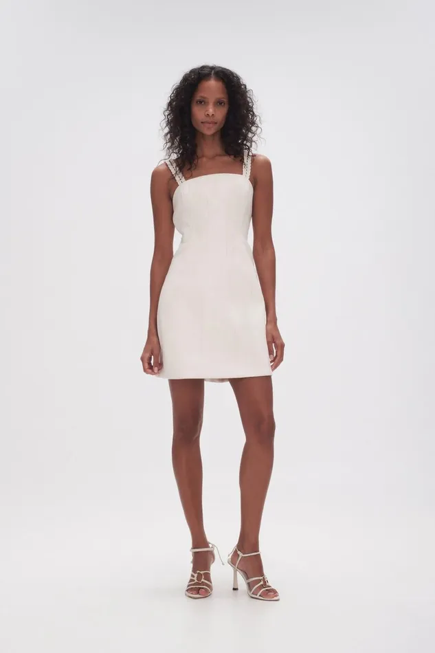 Aje Dresses Osa Braided Mini Dress Ivory 8211 Women Aje Dresses Osa Braided Mini Dress Ivory 8211 Women