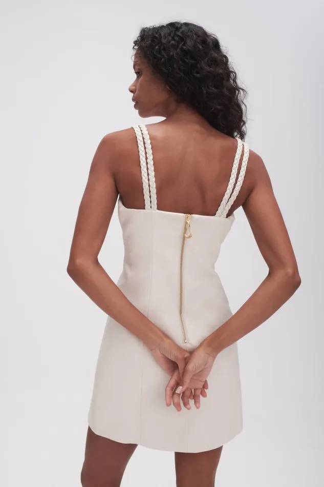 Aje Dresses Osa Braided Mini Dress Ivory 8211 Women Aje Dresses Osa Braided Mini Dress Ivory 8211 Women
