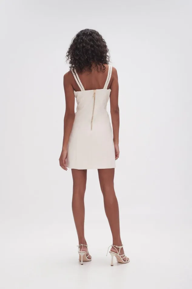 Aje Dresses Osa Braided Mini Dress Ivory 8211 Women Aje Dresses Osa Braided Mini Dress Ivory 8211 Women